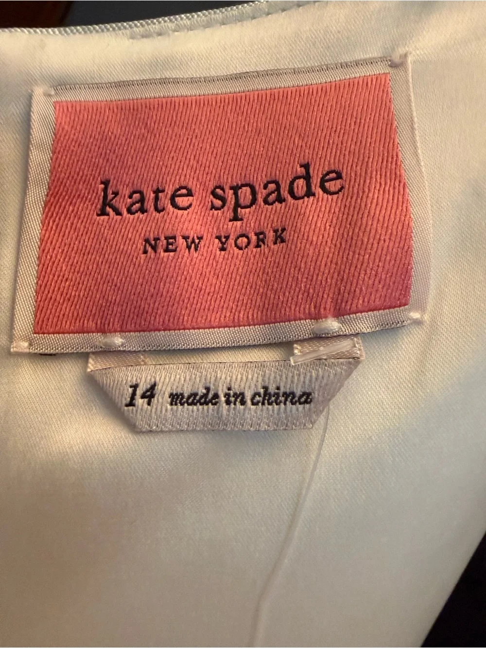 kate spade -White black formal fit and flare cocktail dress sequin bow tie-NWT